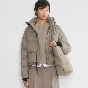 Aritzia TNA Taupe Puffer Jacket